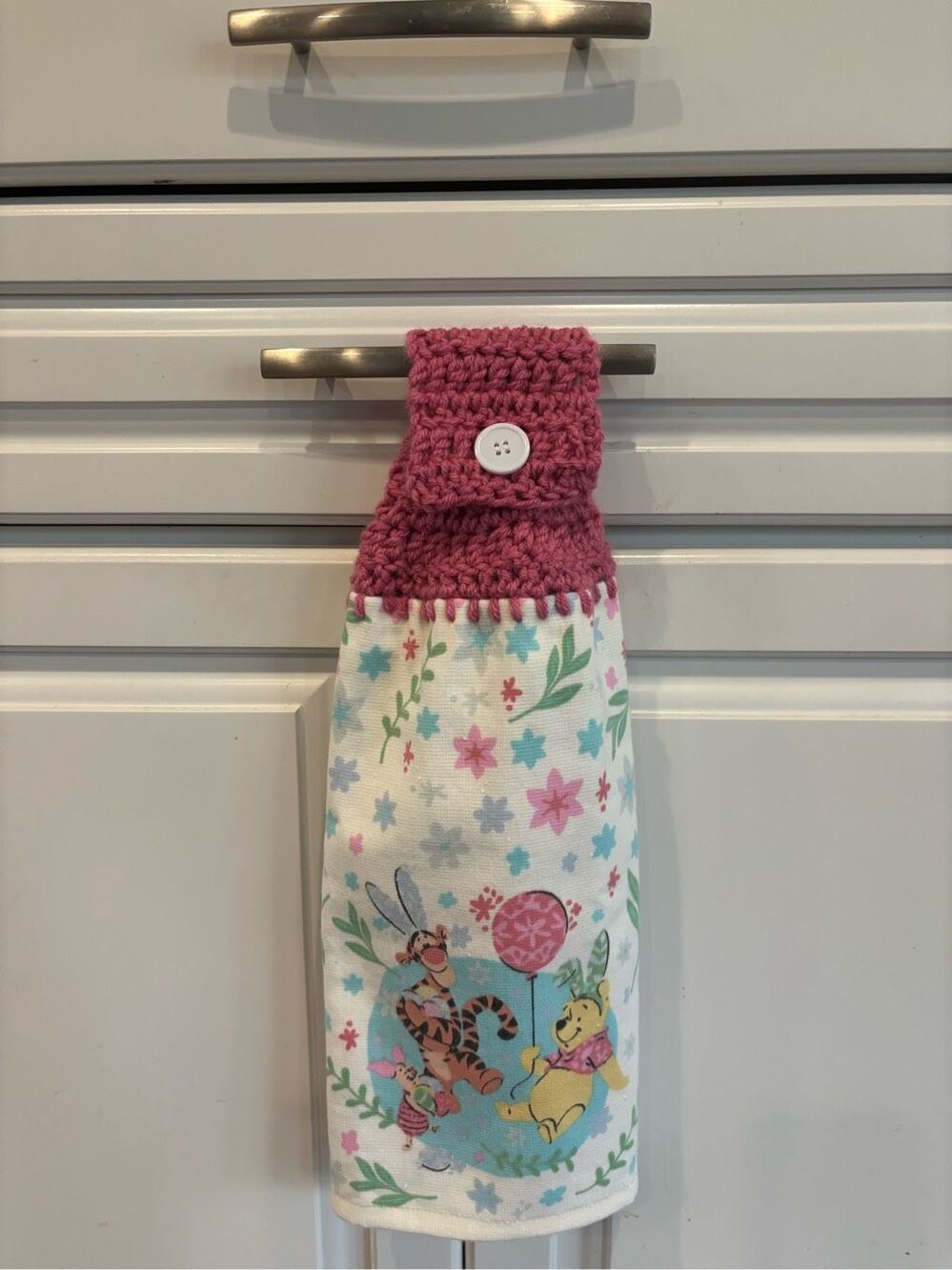 Crochet Top Kitchen Towel- Winnie the Pooh and friends